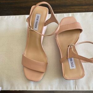 👡 Steve Madden Blush/Nude Platform Wedge Sandals – Size 9.5